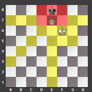 2 move checkmate king queen vs king pawn
