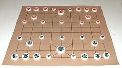 a janggi (Korean chess) set, all ready to play