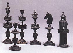 an ornate Selenus chess set