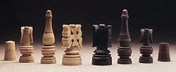 a famous, elaborate chess set dating from 15th century Italy